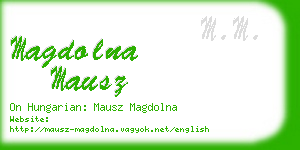 magdolna mausz business card